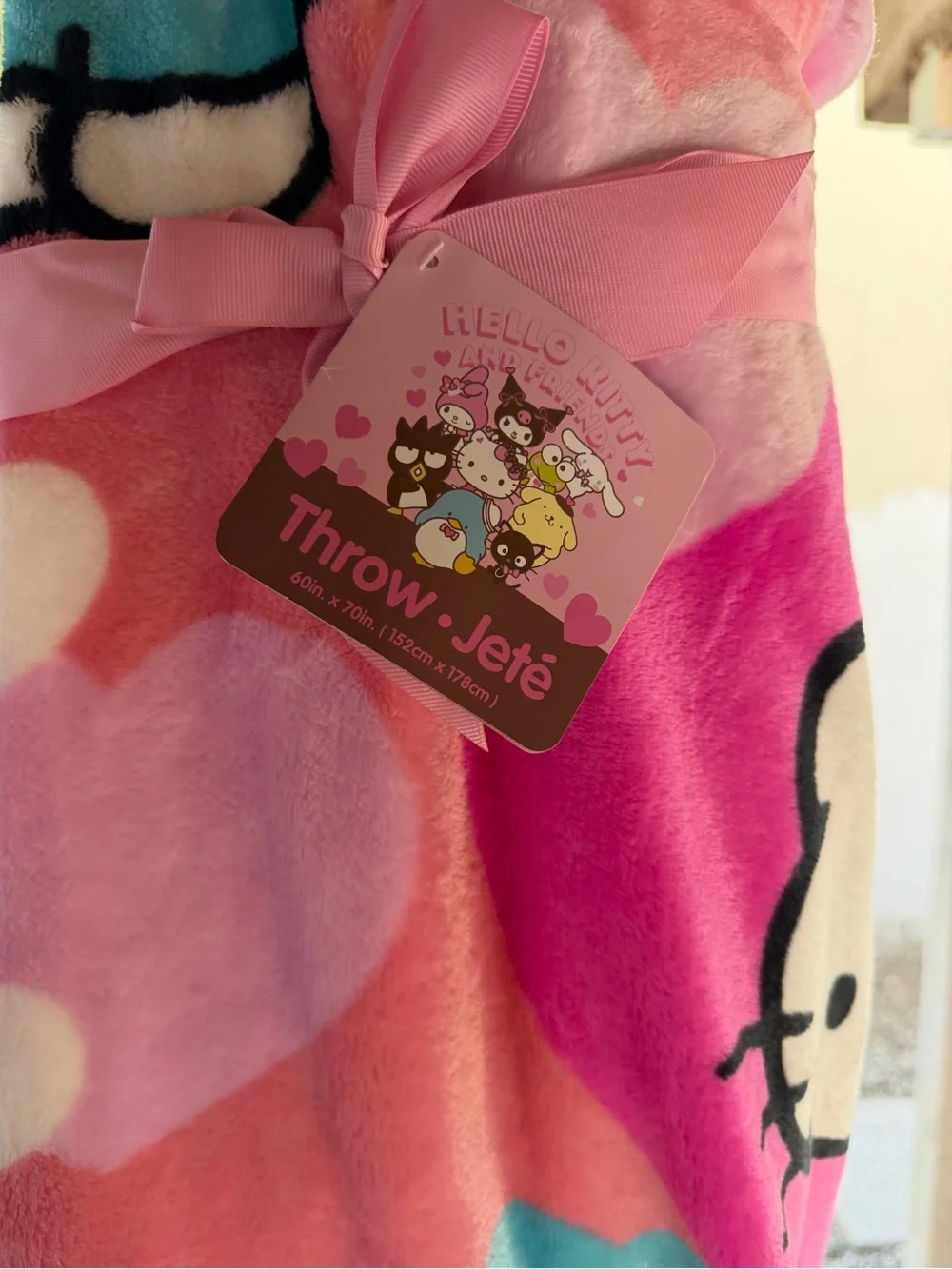Hello Kitty Pink Throw Blanket
